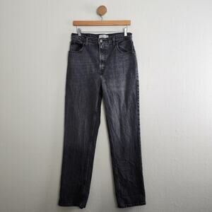 Abercrombie & Fitch The 90's Straight Ultra High Rise Black Denim Jeans